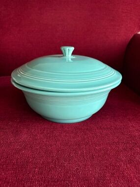 Vintage Fiesta Covered Casserole in Turqoise